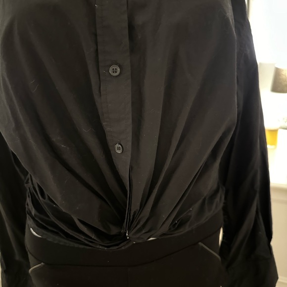 Gianni bini- size M Black crop top with elastic waist - Picture 2 of 9